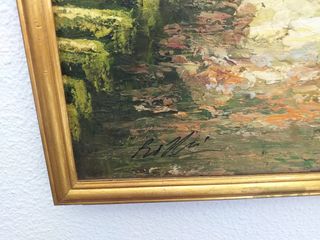 Oleo con marco dorado