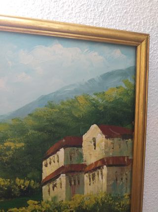 Oleo con marco dorado