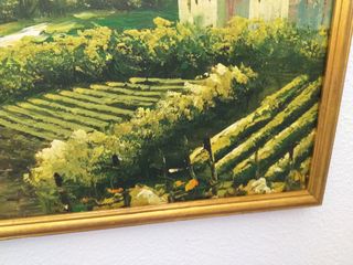 Oleo con marco dorado