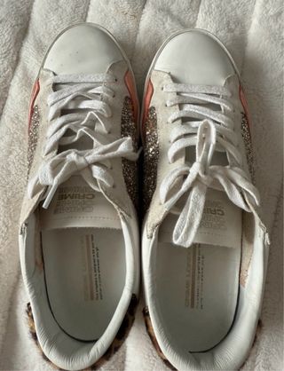 Zapatillas Crime London Blancas y Doradas