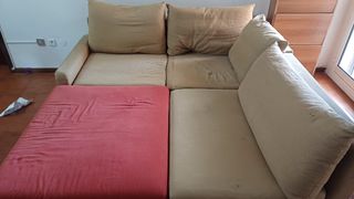 Divano 4 posti Poltrona e Sofa beige tessuto