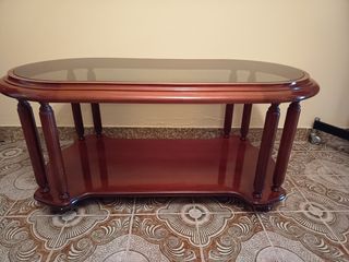 Mesa de centro madera y cristal