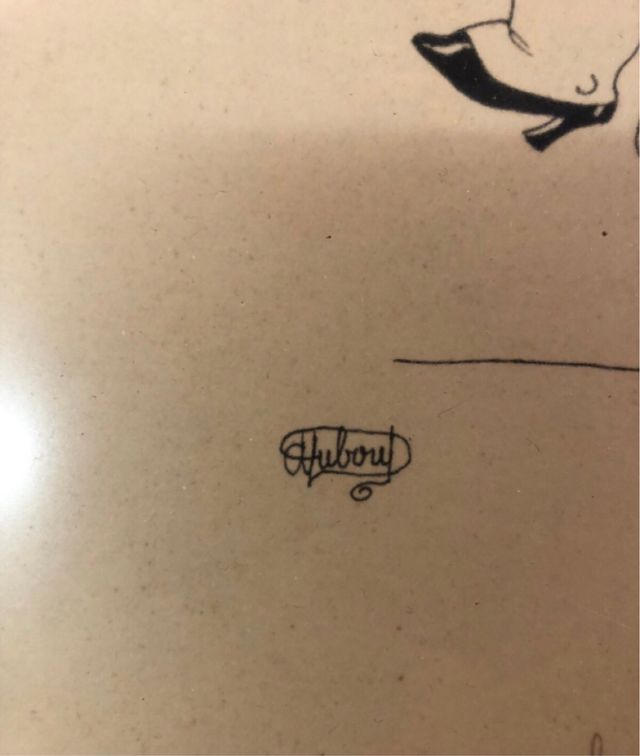 Albert Dubout dibujó a plumilla sobre papel 40x20