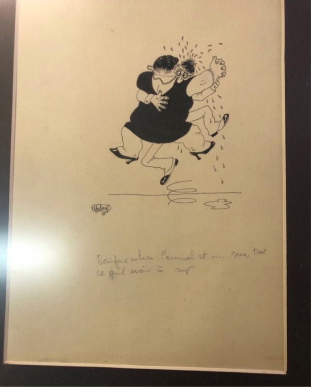 Albert Dubout dibujó a plumilla sobre papel 40x20