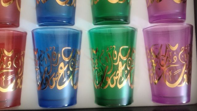 Set Bicchieri Colorati - Scritta Oro