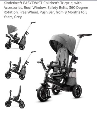 Triciclo Kinderkraft Easytwist Gris