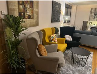 Sillón independiente Beige, verde oscuro, Amarillo