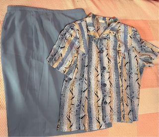 Conjunto falda y blusa estampado