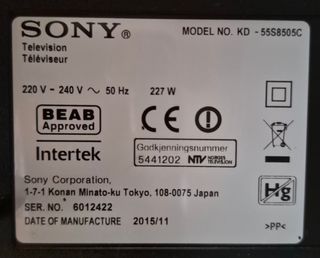 TV Sony BRAVIA 4K - 3D Curva 55"