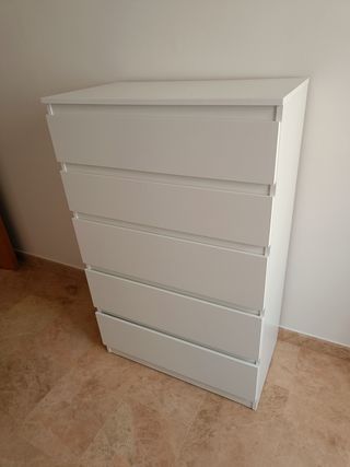 Cómoda Ikea Kullen 5 cajones Blanca