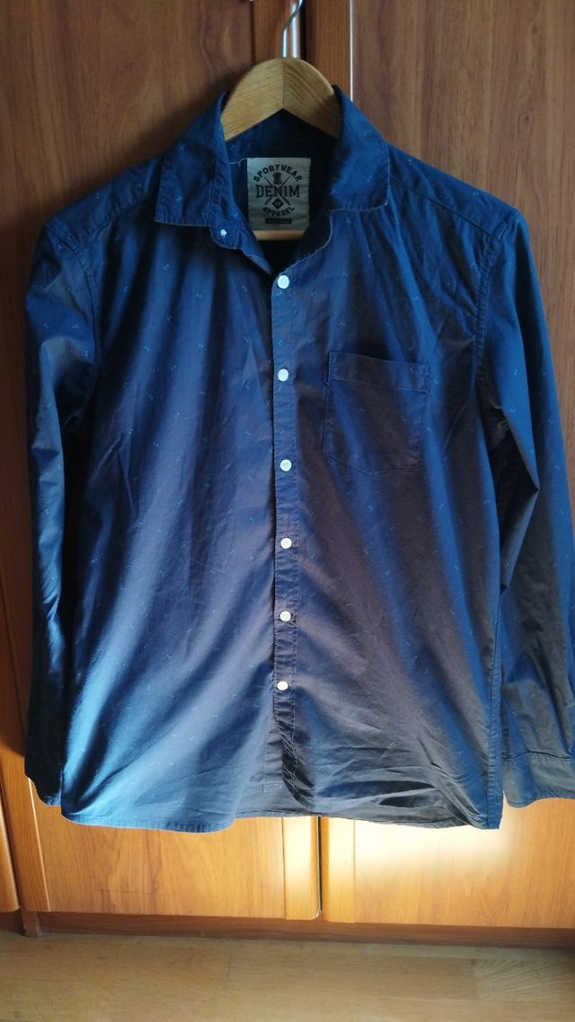 Camisa azul hombre talla S