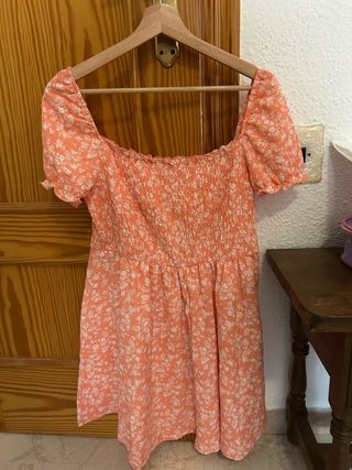 Vestido Verano Mujer Naranja Floral