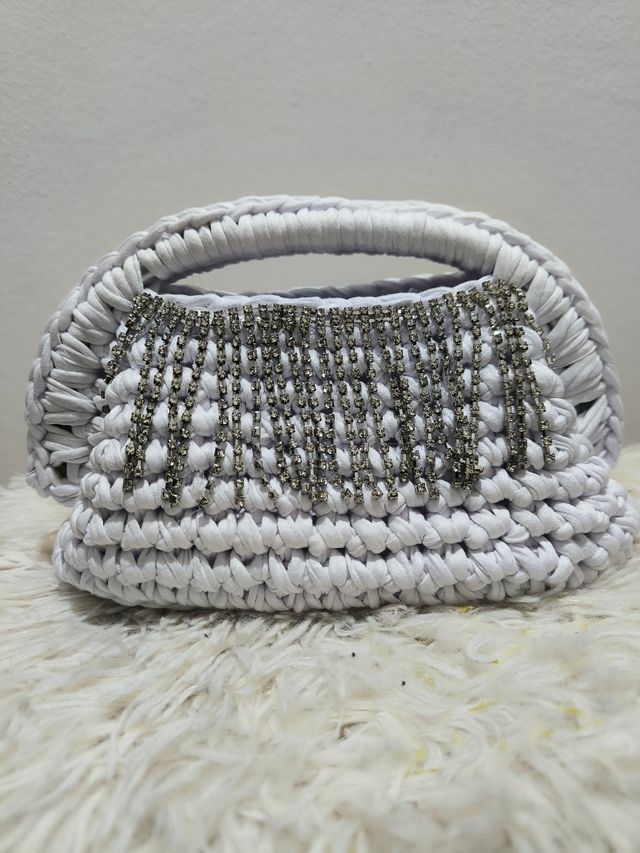 Borsetta clutch con strass