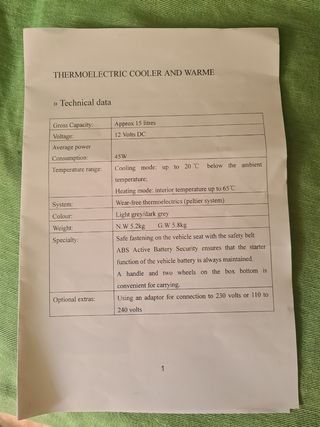 Nevera portátil 12V y 220V tipo matela con ruedas.