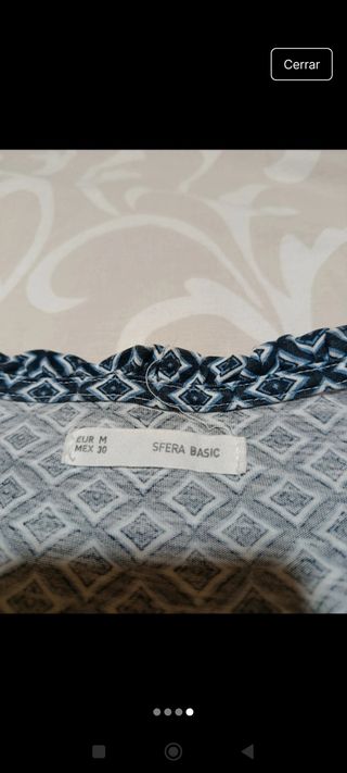 Camiseta Sfera azul estampada