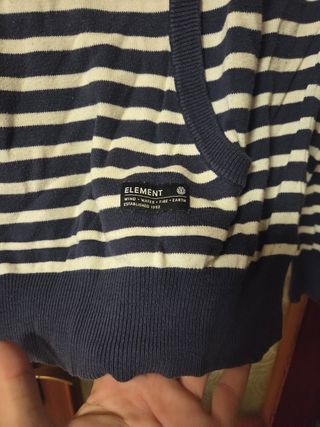 Sudadera Element Talla M Rayas Azul Marino