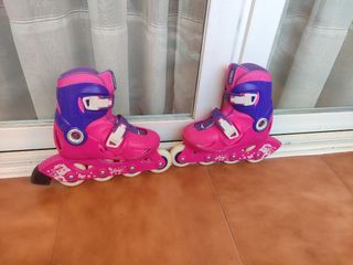 Patines rosas y morados con protecciones. REGALO