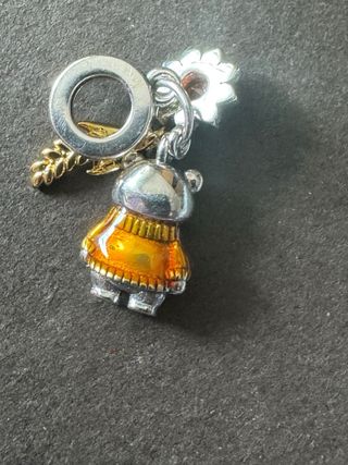 Charm Plata 925 Oso Naranja
