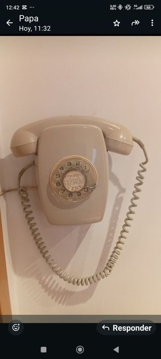 Teléfono Pared Vintage Beige