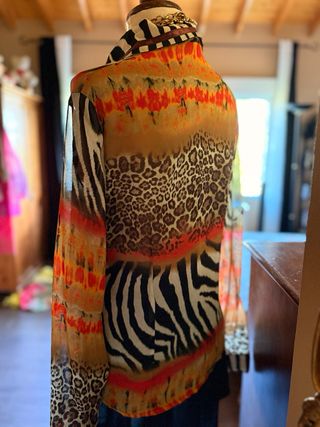 Camisa Vintage Animal Print Talla M
