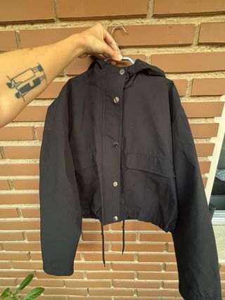 Cortavientos negro talla M