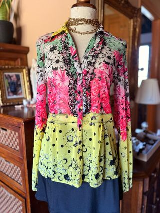 Camisa Multicolor Floral Talla L