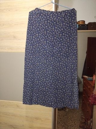 Falda larga estampada floral