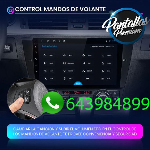 Radio Pantalla CARPLAY GPS para BMW SERIE 3 E90