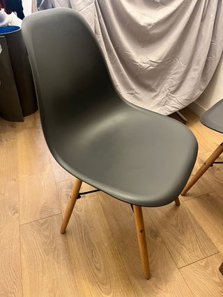 Sedie di design grigie Maison du Monde, confezione da 2