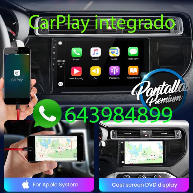 Radio pantalla CARPLAY GPS USB para Kia Rio 4