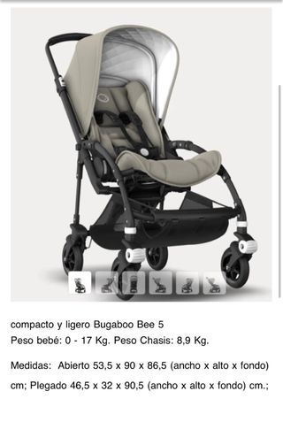 Carrito Bugaboo Bee5 con Capazo Beige