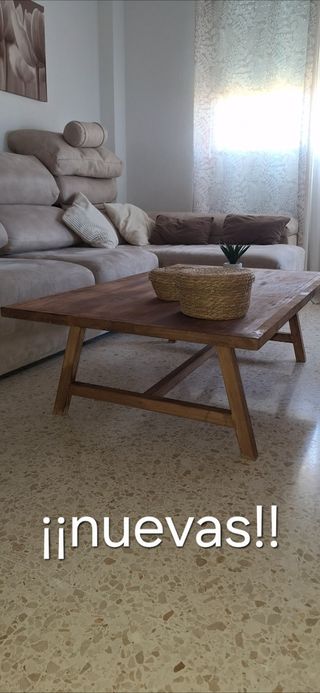Mesa de centro madera maciza