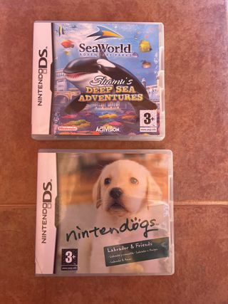 Juegos Nintendo DS: SeaWorld y Nintendogs