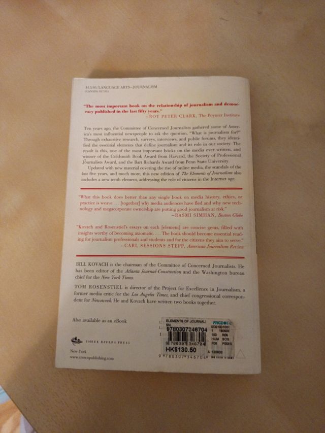 The Elements of Journalism Updated and Revised ...