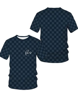 Camiseta de hombre con estampado de cuadros