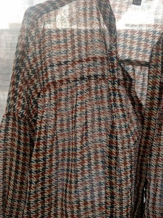 Camicia OVS Pied de Poule Leggera Marrone Tg M