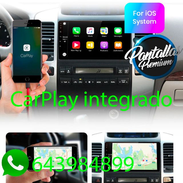 Radio Pantalla CARPLAY GPS para Toyota Prado j120