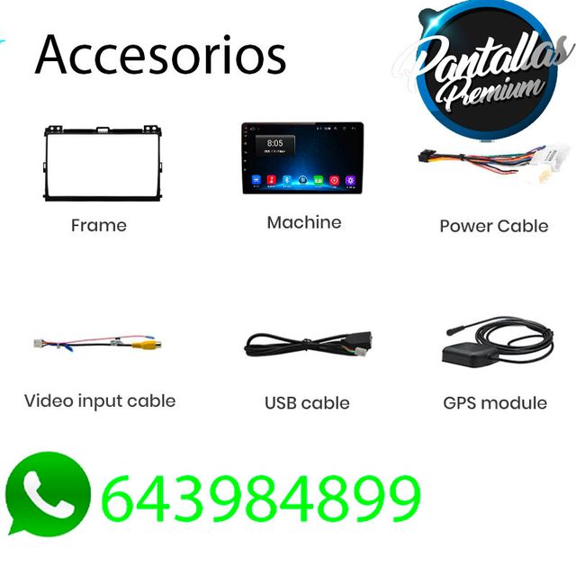 Radio Pantalla CARPLAY GPS para Toyota Prado j120