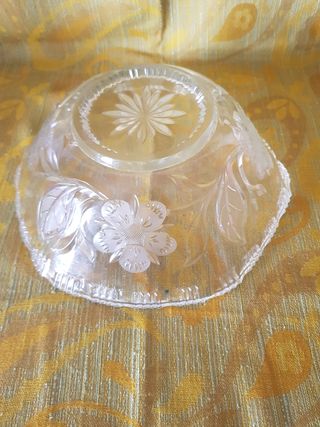 Frutero de cristal tallado