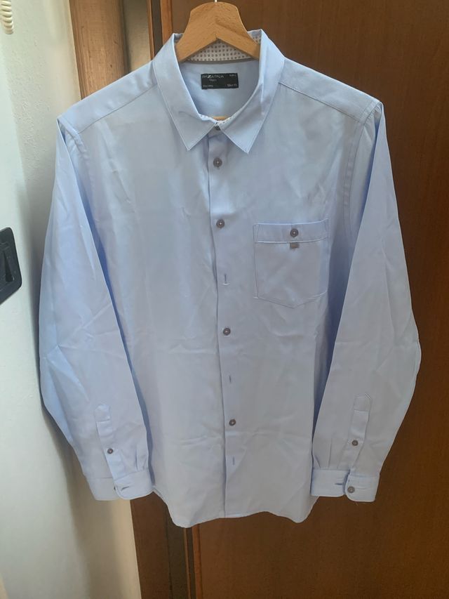 usata poco Camicia uomo azzurra Tg L