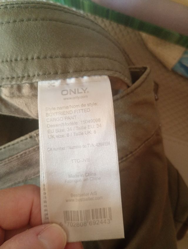 Pantalones cargo verde oliva para mujer