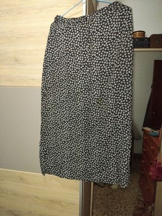 Falda larga estampada floral