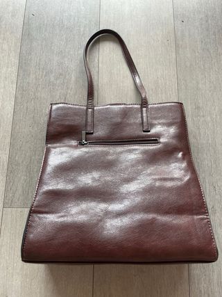 Bolso polipiel marrón patchwork