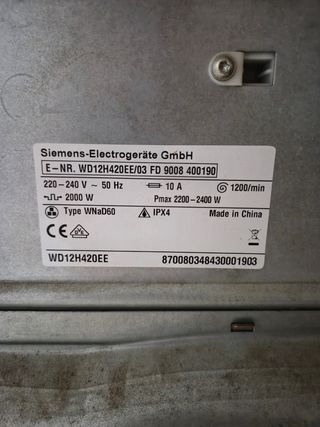 Tambor Lavadora Siemens Completo