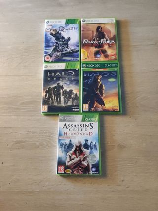 Lote 5 Juegos Xbox 360: Halo, Vanquish, Prince of
