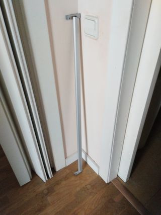 Barra guardaroba 100 cm in metallo argentato