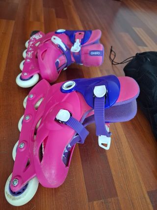 Patines Oxelo Talla 30-32 Niña y protecciones