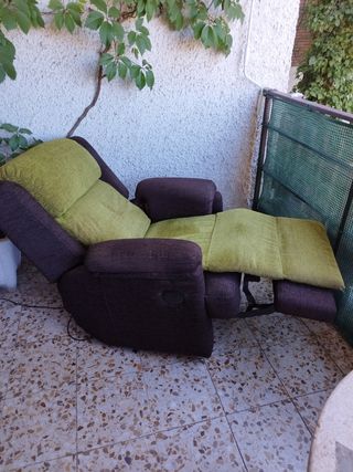 Sillón reclinable eléctrico tela