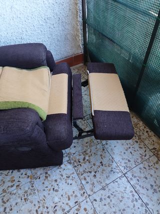 Sillón reclinable eléctrico tela