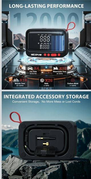 Inflador Digital NEXPOW 12000mAh